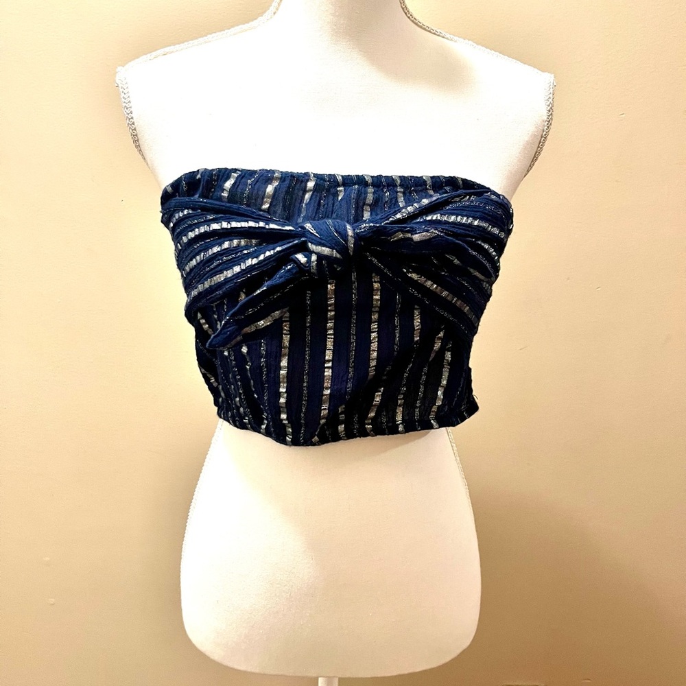Aerie Tie Front Tube Top Size Medium - Picture 3 of 7